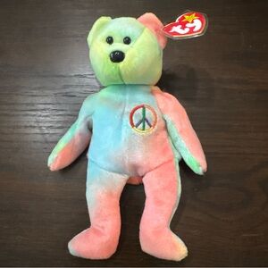TY Beanie Baby - Peace Bear - Stuffed Animal Toy